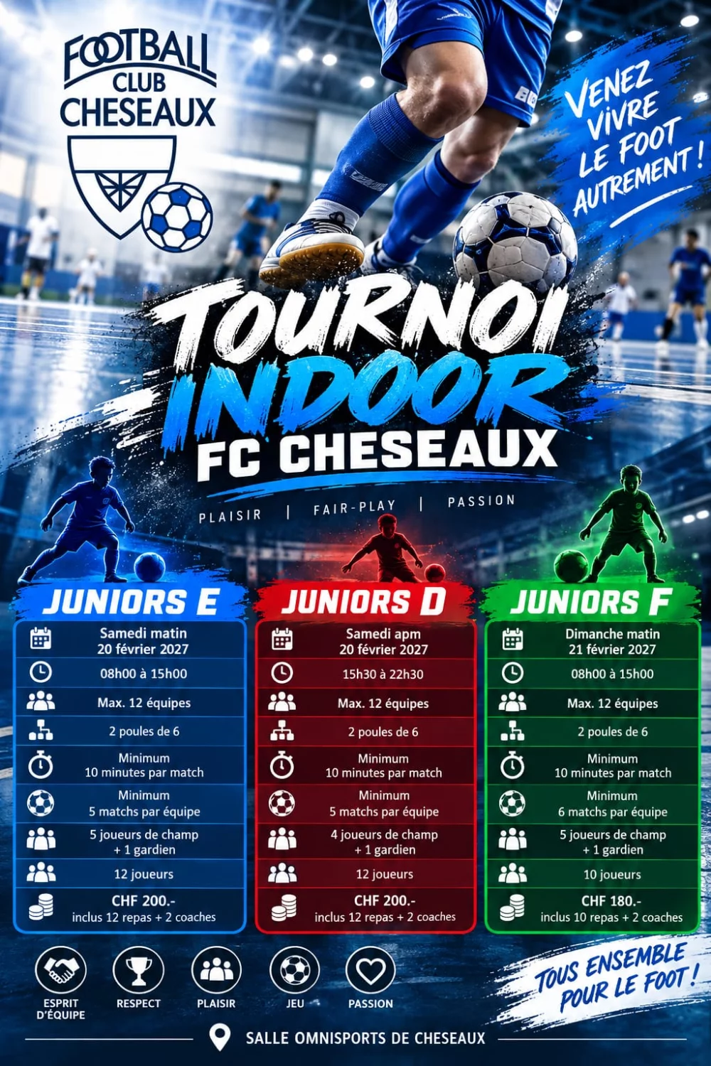 Tournoi Indoor du FC Cheseaux